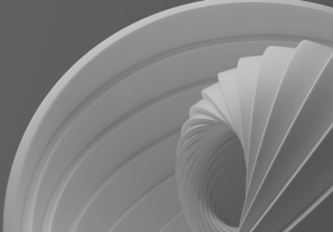 An abstract riptide in greyscale.