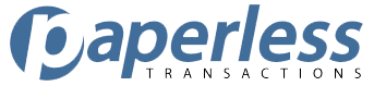 paperless transactions logo on transparent background