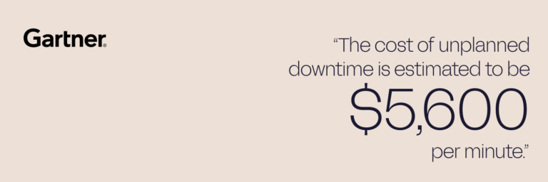 The cost of unplanned downtime is estimated to be $5,600 per minute